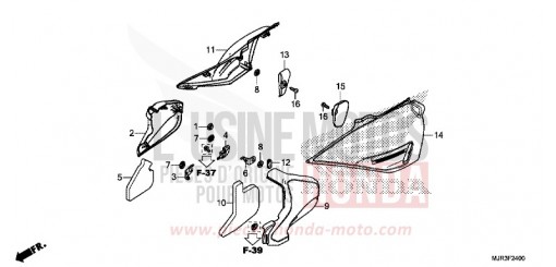 COUVERCLE LATERAL GL1800CF de 2015